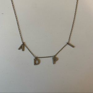 Sterling Silver ADPi The Sis Kiss Choker